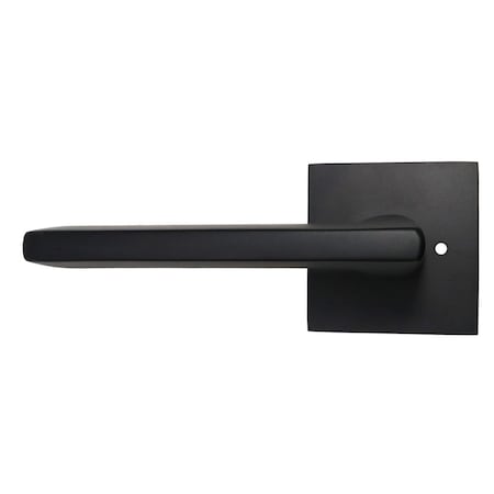 Emtek Helios Lever Left Hand 2-3/8 in Backset w/Radius Latch Strike Privacy for 1-1/4 in to 2 in Door 5210HLOUS19LH.RLS